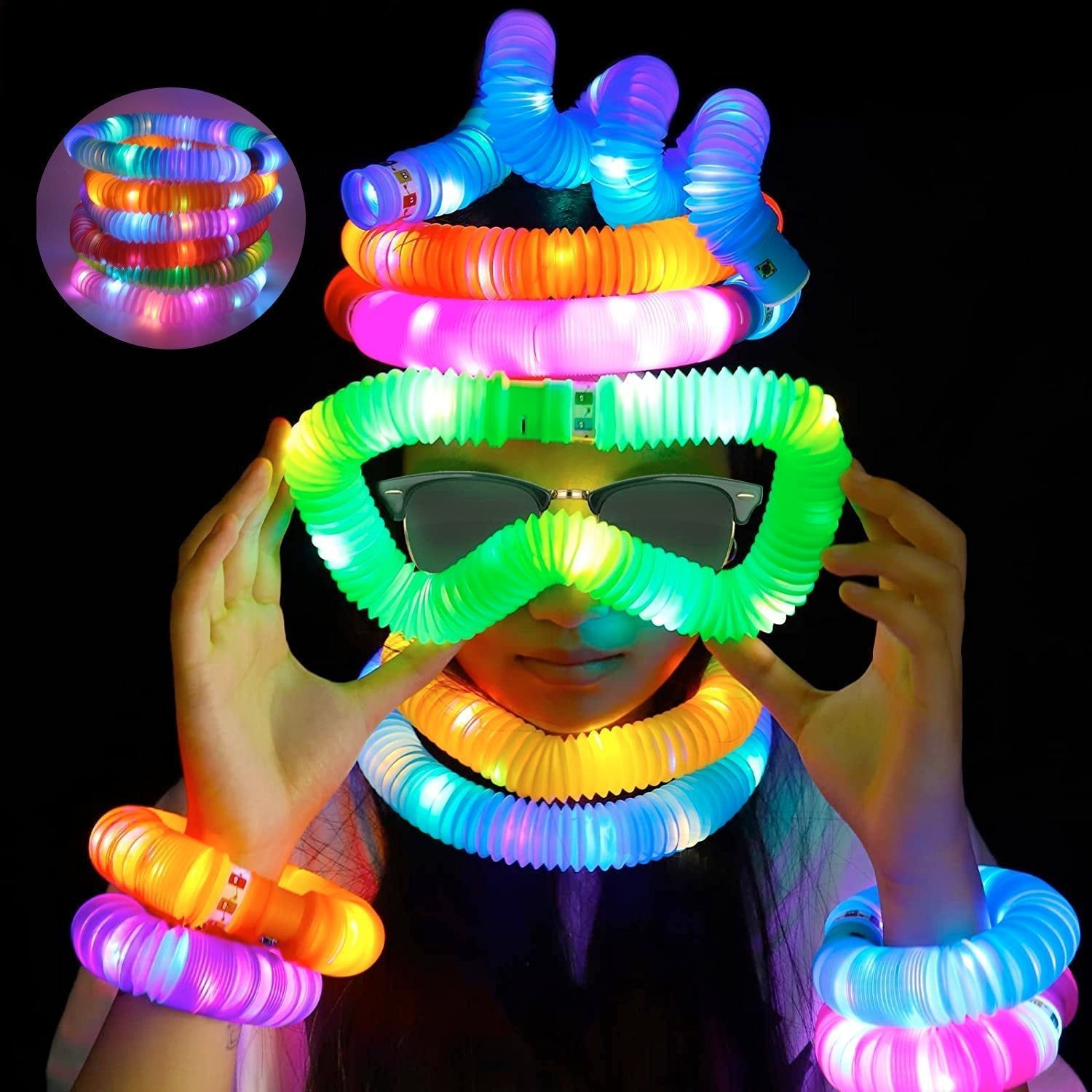 Colourful Tubes Sensory Toys Stretch Fidget Tube Toys Pull Tubes Fidget Toys