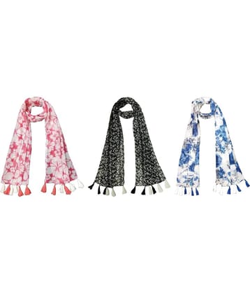 stolevilla Multi Poly Cotton Yarn Stoles ( Pack of 3 )
