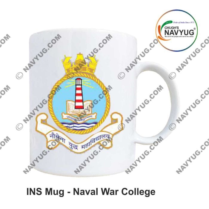 ArmyNavyAir Indian Navy War College Mug (350ml) | Ceramic Insignia Print | Gift & Daily Use