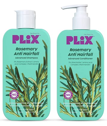 Plix Rosemary Anti Hairfall Regime Advanced ShampooConditioner, Reduces Hair Fall(Pack of 2)