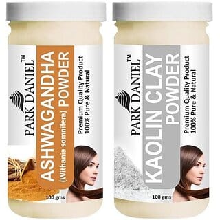 PARK DANIEL Premium Ashwagandha Powder & Kaolin Clay Powder Combo Pack of 2 Jars of 100 gms(200 gms) (200 g)