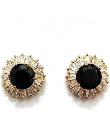 Jewels Corner - Black Stud Earrings ( Pack of 1 )