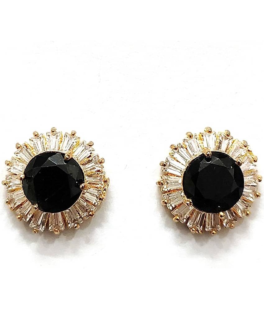 Jewels Corner - Black Stud Earrings ( Pack of 1 )