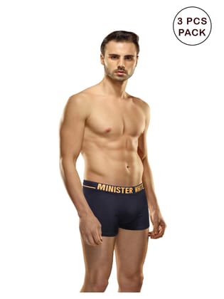 Men's 3pcs Super Combed Cotton Assorted Color Trunk Zander-75 CM / 3 piece