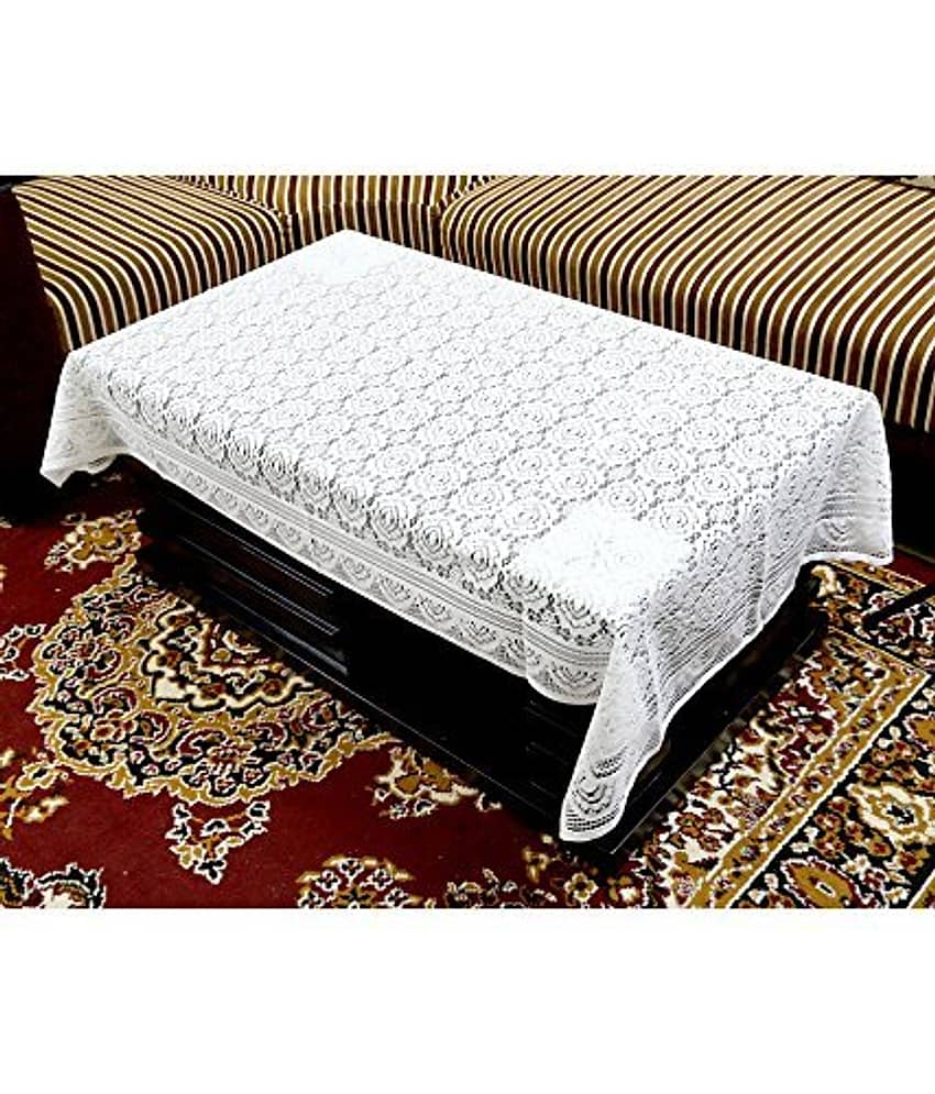 White Cotton Table Cover (Pack of 1)