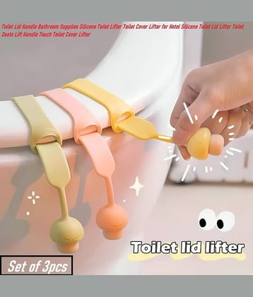 Toilet Lid Lifter, Silicone Lifter Toilet Seat Holder ( Set of 3 )