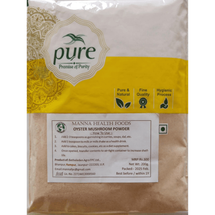 OYSTER MUSHROOM POWDER - 200 gm - MUSHROOM POWDER
