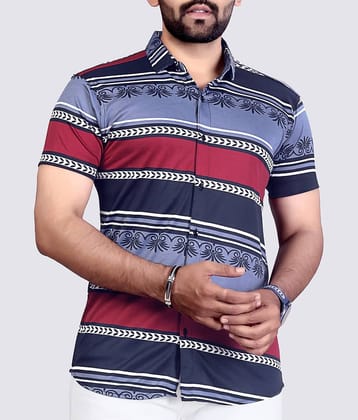 STI Polyester Regular Fit Striped Half Sleeves Men's Casual Shirt - Multicolor ( Pack of 1 )