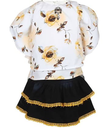 Arshia Fashions Pack of 1 Girls Cotton Blend Top With Skirt ( Yellow )