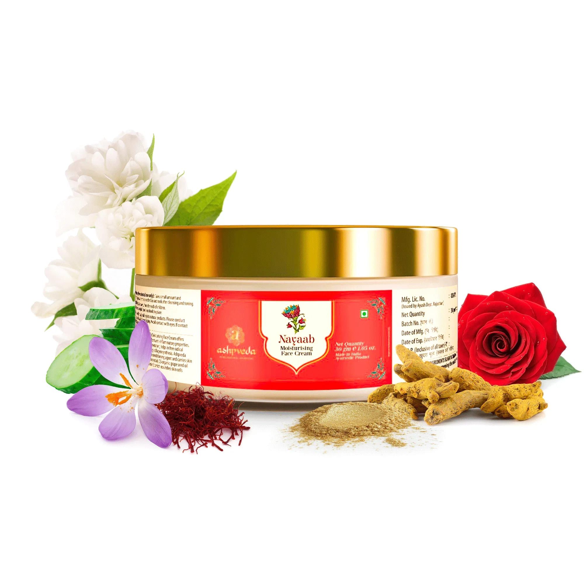 ashpveda Kumkumadi Oil & 24K Gold Moisturising Face Cream