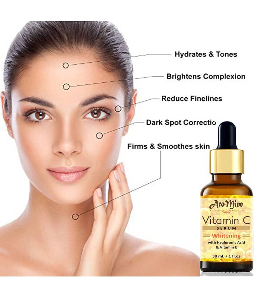 Aromine Vitamin C Serum - Skin Whitening & Anti Ageing Face Serum SPF 20 30 mL