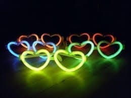 Wanna Party Glow In The Dark Heart Glasses-1PC - Party and Festive Needs | Buy online on ZillyBuy