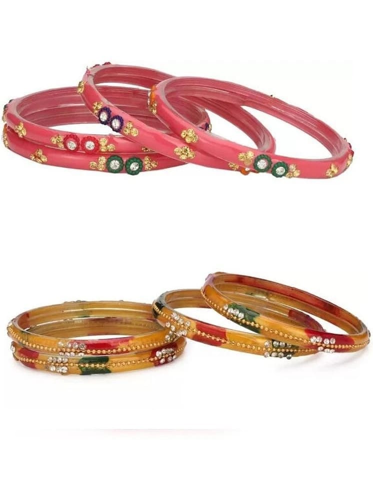 Somil Multicolor Bangle Set ( Pack of 8 ) - None