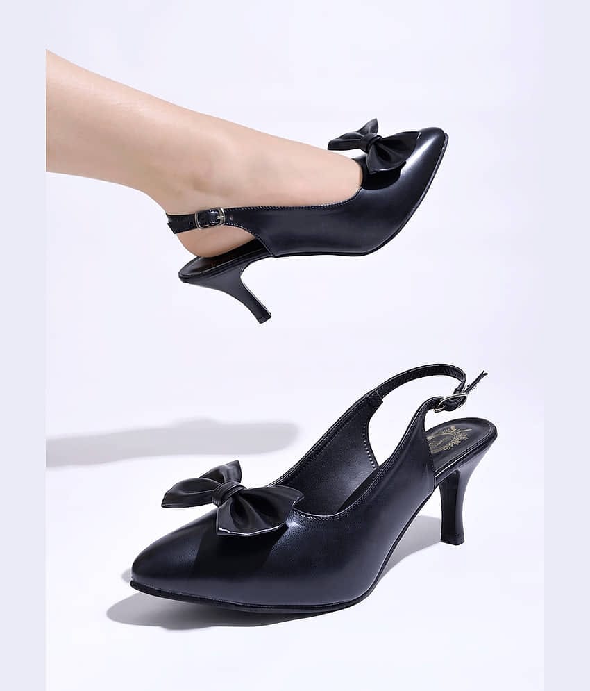 Shoetopia Black Women's Sandal Heels