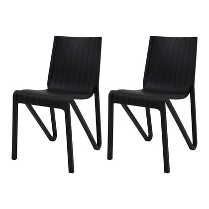 Supreme Furniture Zyleg Plastic Without-Arm Chair Suitable for Home, Office, Garden, Living Room, Cafeteria, Restaurant, Hotel, Resort, Indoor & Outdoor