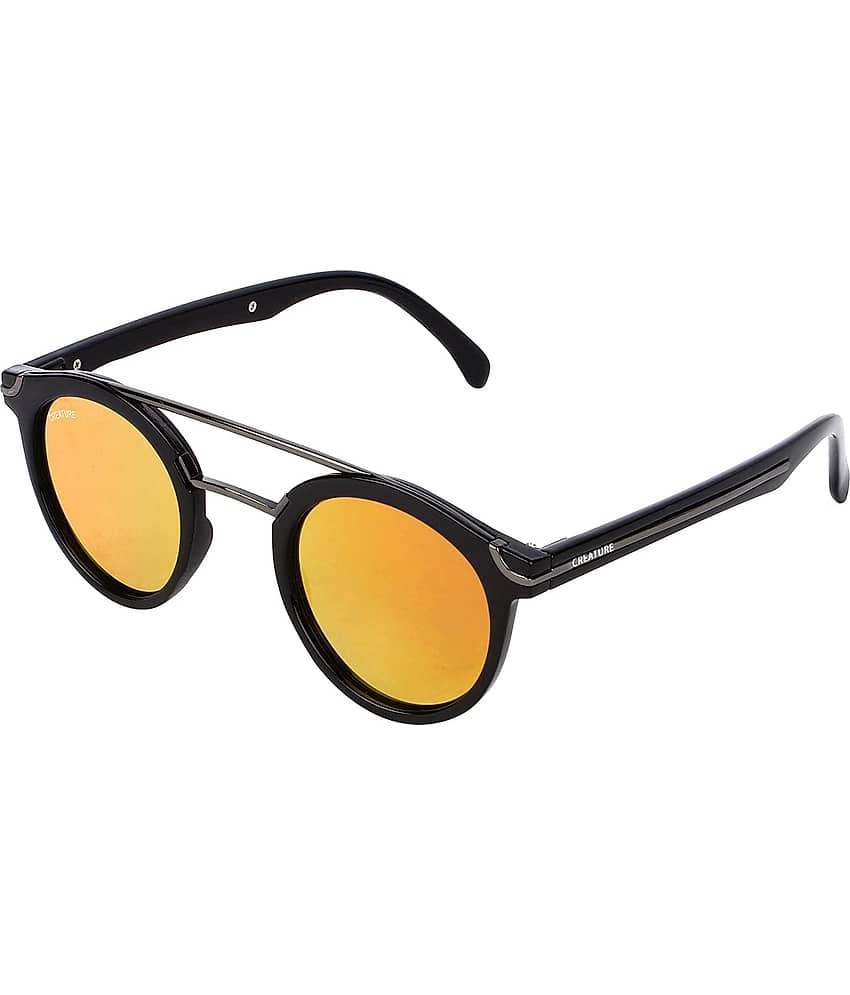 Creature - Black Round Sunglasses ( Pack of 1 )