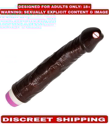 9" LONG & SOFT SEXY REAL FELLING BROWN COLORED VIBRATING DILDO FOR SEXY GIRLS VAGINA - BY KAMAHOUSE