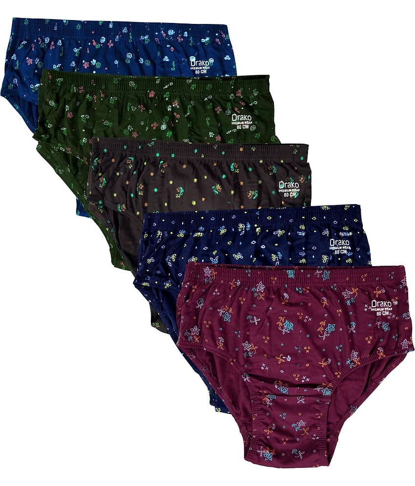 Drako Cotton Briefs ( Multicolor , Pack of 5 )
