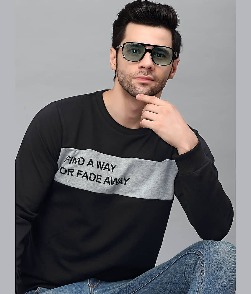 Rigo - Black Fleece Regular Fit Men's Sweatshirt ( Pack of 1 )