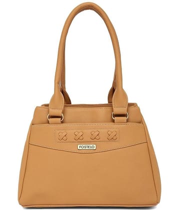 Fostelo Beige P.U. Shoulder Bag