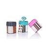 Salt & Pepper Shaker Set Stylish Stainless Steel and Glass Spice Dispensers for Kitchen and Dining Table, Adjustable Pour Holes for Easy Seasoning