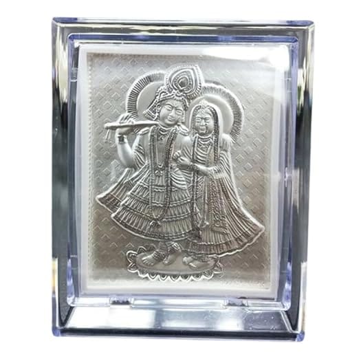 999 Pure Silver Radha-Krishna Idol | Idol for Wedding Gift | Figure to give for Retirement