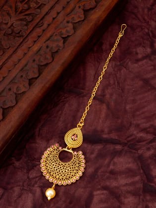 Morison Royal Ruby Mangtikka Bold Red for a Regal Look