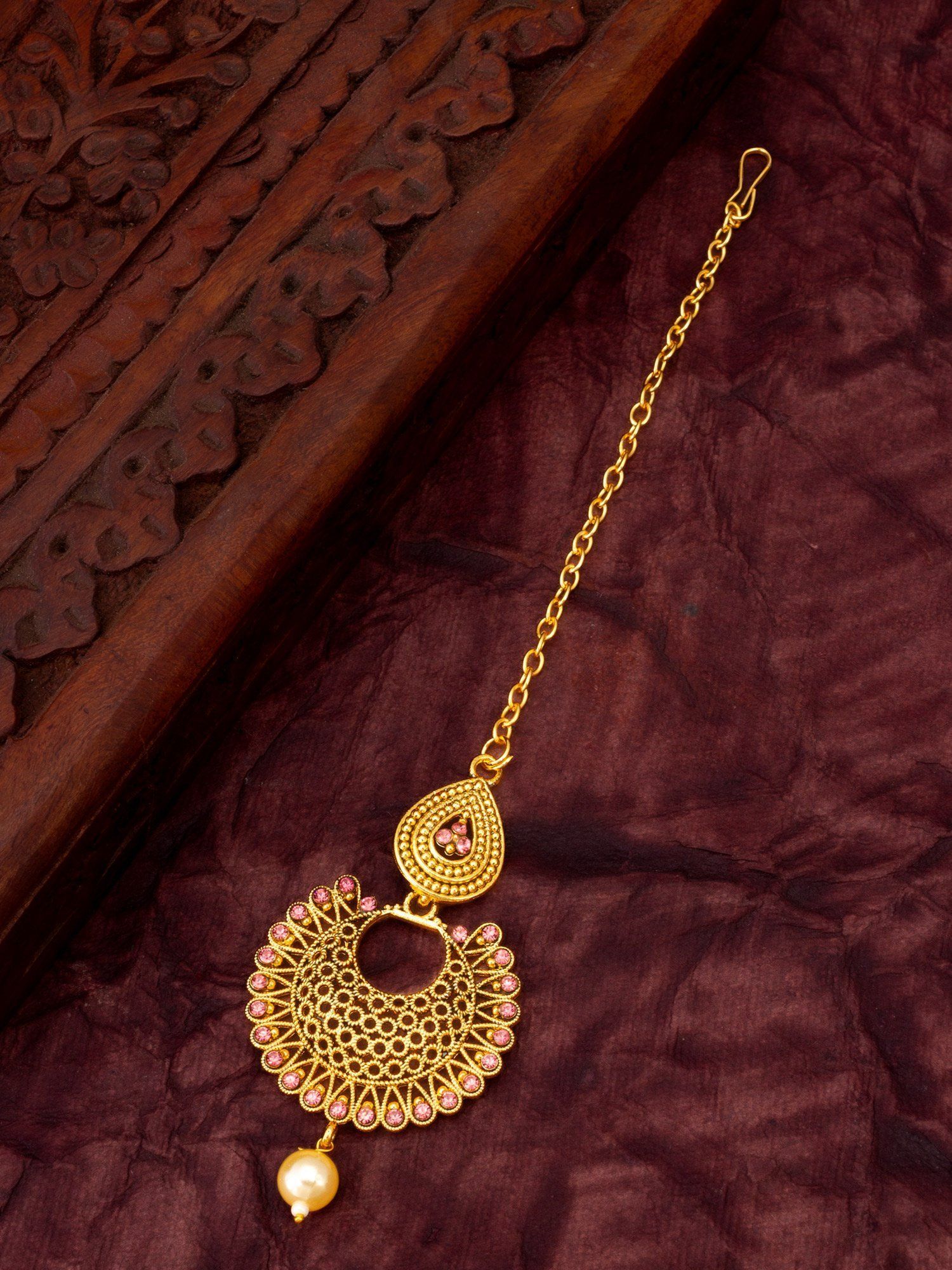 Morison Royal Ruby Mangtikka Bold Red for a Regal Look