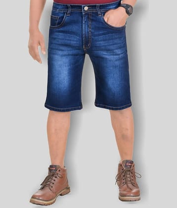 plounge - Blue Cotton Blend Men's Shorts ( Pack of 1 )