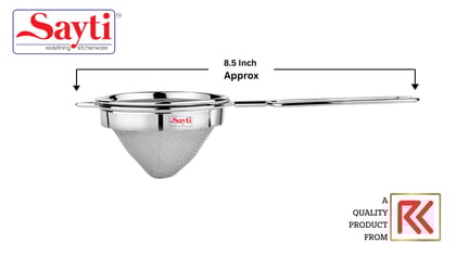 RK Sayti Stainless Steel Conical Strainer, 304 Grade Double Mesh, Premium Polish, Pack of 2, Medium Size RK Sayti Stainless Steel Conical Strainer, 304 Grade Double Mesh, Premium Polish, Pack of 2, Medium Size