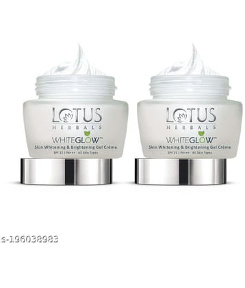 Lotus Herbals WhiteGlow Skin Whitening And Brightening Gel, Face Cream 40g (Pack of 2)