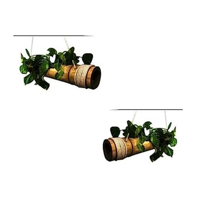 Dastkar Crafts Bamboo Planter Pot - Set of 2
