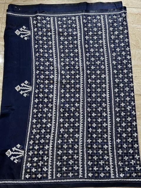 Blended Gujrati Silk Stitch Blue