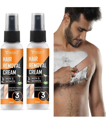 Treszo Natural Hair Removal Hair Removal Creams for Men & Women 100 ( Pack of 2 )