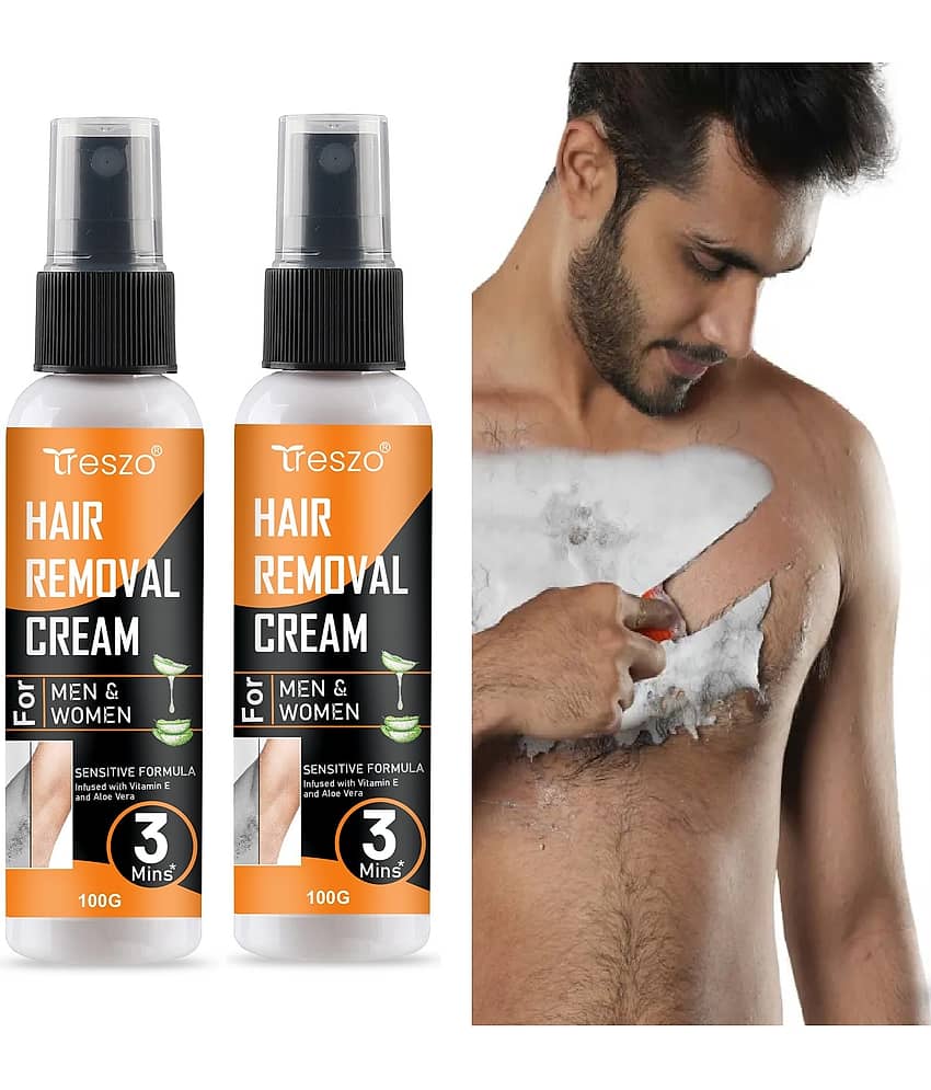 Treszo Natural Hair Removal Hair Removal Creams for Men & Women 100 ( Pack of 2 )