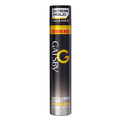Gatsby Japan Set & Keep Hair Spray 400ml - Extreme Hold | Quick Drying, Long Lasting Hold, No Flaking & Natural Shine | Non Sticky & Easy Wash Off | Styling Hair Spray Gatsby Japan Set & Keep Hair Spray 400ml - Extreme Hold | Quick Drying, Long Lasting H