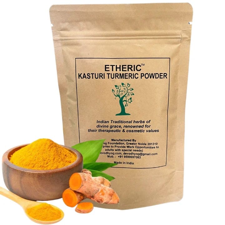 Etheric Kasturi Turmeric Powder for Anti Acne & Skin Treatment (150 gm)