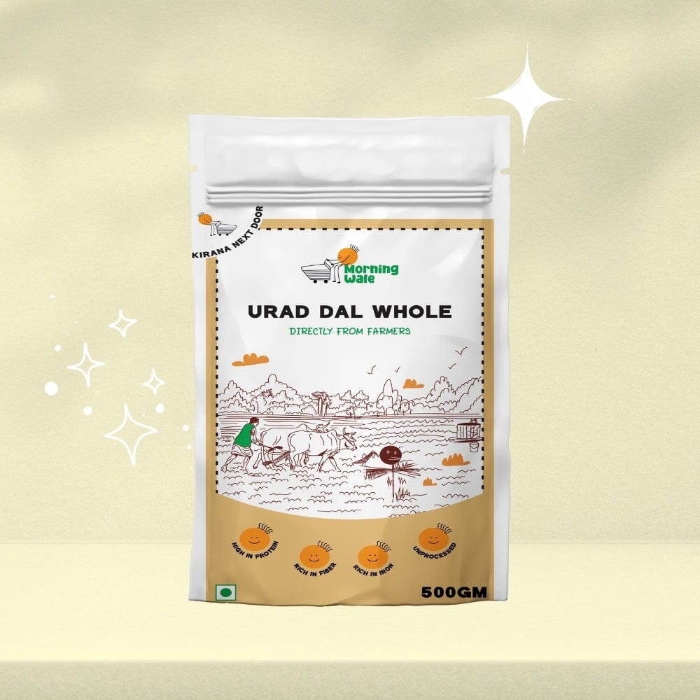 Morning Wale Urad Dal Whole Sabut (450g) | Premium Black Gram | High Protein Staple