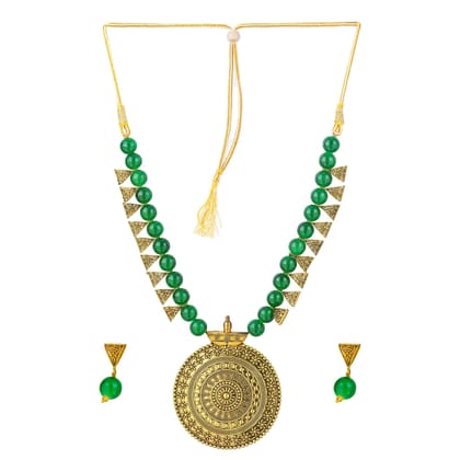 Green Pearl  Necklace set , Elegance Nacklace