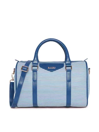 Striped Handbag (M)-Royal Blue