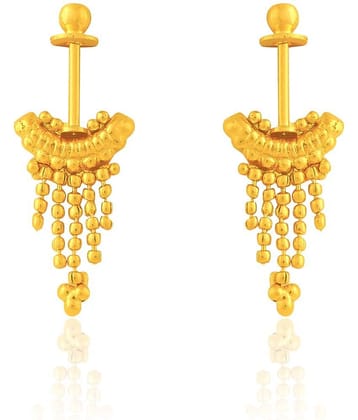 LUV FASHION Golden Threader Earrings ( Pack of 1 )