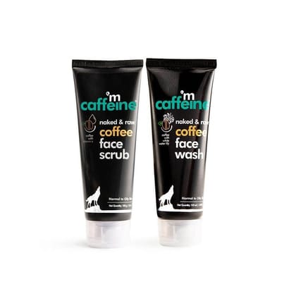 mCaffeine Anti-Pollution Kit - Combo of Coffee Face Scrub, 100 gm & Coffee Face Wash, 100 gm