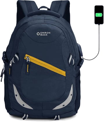 OMRON BAGS 35 Ltrs Polyester Backpack With Raincover *For Men & Women ( Blue )