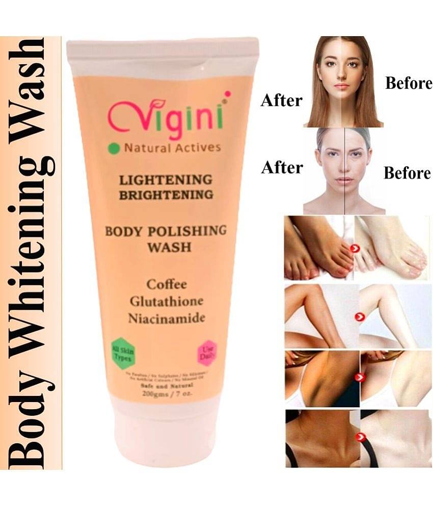 Vigini Skin Whitening So@ap Serum Cream So@ap Free Body Cream Wash Lightening Brightening Face Serum  200 mL D Tan De Pigmentation  Glutathione Coffee