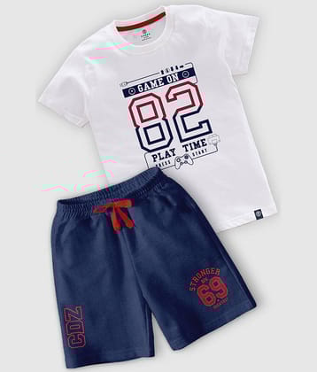 CODEZ Pack of 1 Boys Cotton Blend T-Shirt & Shorts Set ( Multicolor )