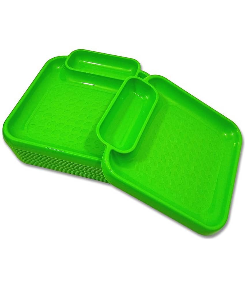 Inpro 6 Pcs Plastic Light Green Platter