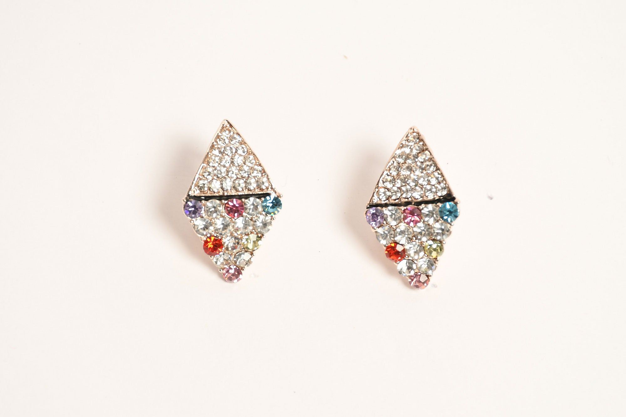Bollywood Style Multicolour Stone Crystal Studs