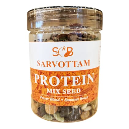 Sarvottam Premium Protein Mix Seeds 250g Box | Healthy Roasted Seed Blend | Rich in Protein, Fiber & Omega-3 | Superfood Snack for Energy & Wellness
