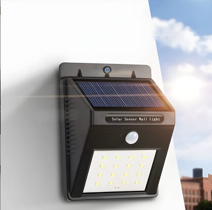20 LED Solar Motion Sensor Light | Outdoor Waterproof Wall Light | Automatic Sensor Security Light for Garden, Pathway, Driveway  (Original Quality)