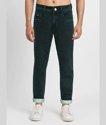 plounge Slim Fit Clean Look Men's Jeans - Green ( Pack of 1 )